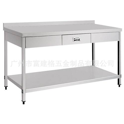 拆装式糠工作台PNE残食台清收洁服务台不锈钢州304白钢广台工作台