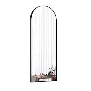 北欧全身镜家用穿衣镜女生卧室简约落地式 金属试衣镜物理钢化镜子