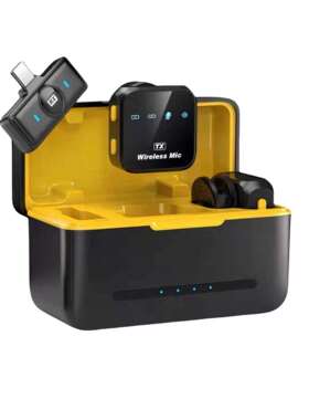 无线领夹麦克风DX12小方块一拖二磁吸扣短视频vlog直播超长续航