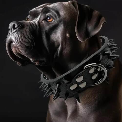 狗狗项圈防咬铆钉大型犬颈圈斗牛犬霸气脖圈狗防咬恶霸犬用品宠物