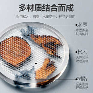 树脂茶盘壶承干泡台养壶托壶垫圆形杯托垫功夫茶具茶道零配件茶托