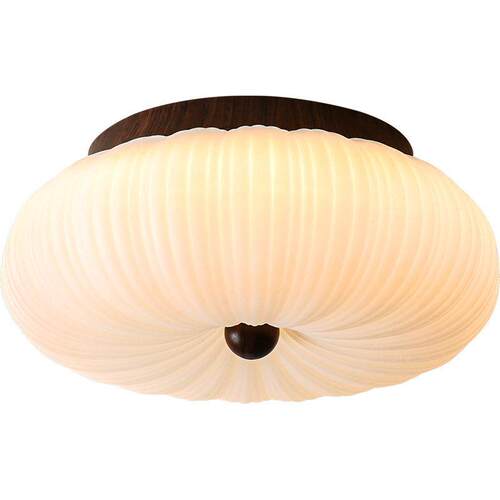 中古磨砂卧室吸顶灯房间奶油风花瓣南瓜超亮护眼LED中山灯具