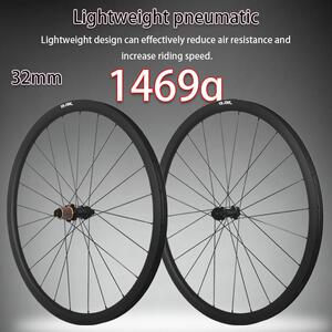 36TJIELEI700C公路自行车碳纤维轮组高强度碟刹32/46框高六丁中锁