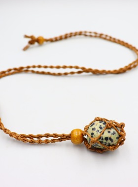 亚马逊水晶原石原石网兜网兜项链