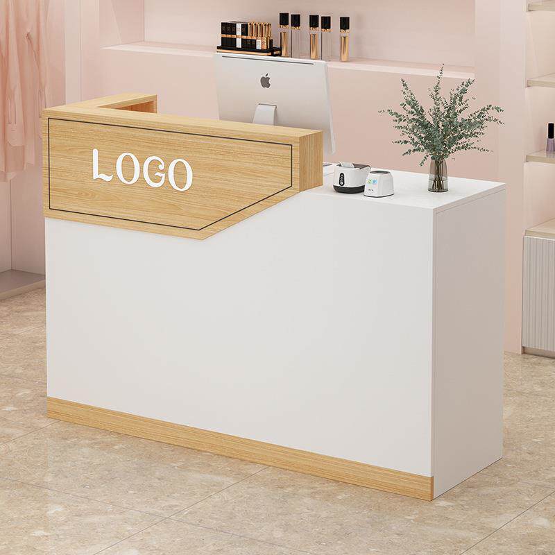 简约现代收银台服装店前台女装店铺小型吧台桌柜台美容美发接待台