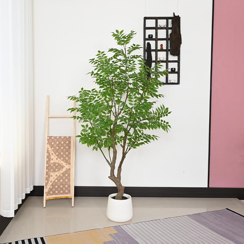 仿造真绿仿真漆木植漆装木树落地栽室盆内饰客厅摆设花艺轻奢仿真