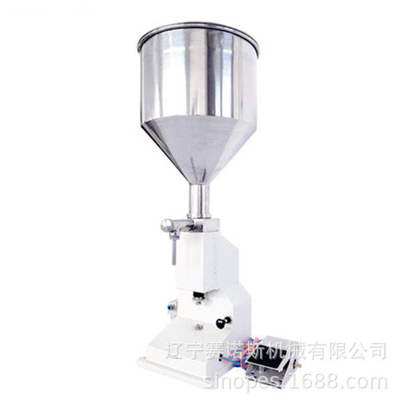 A02小型气动膏体灌装机 化妆品精油蜂蜜牙膏膏胶水定量灌装机