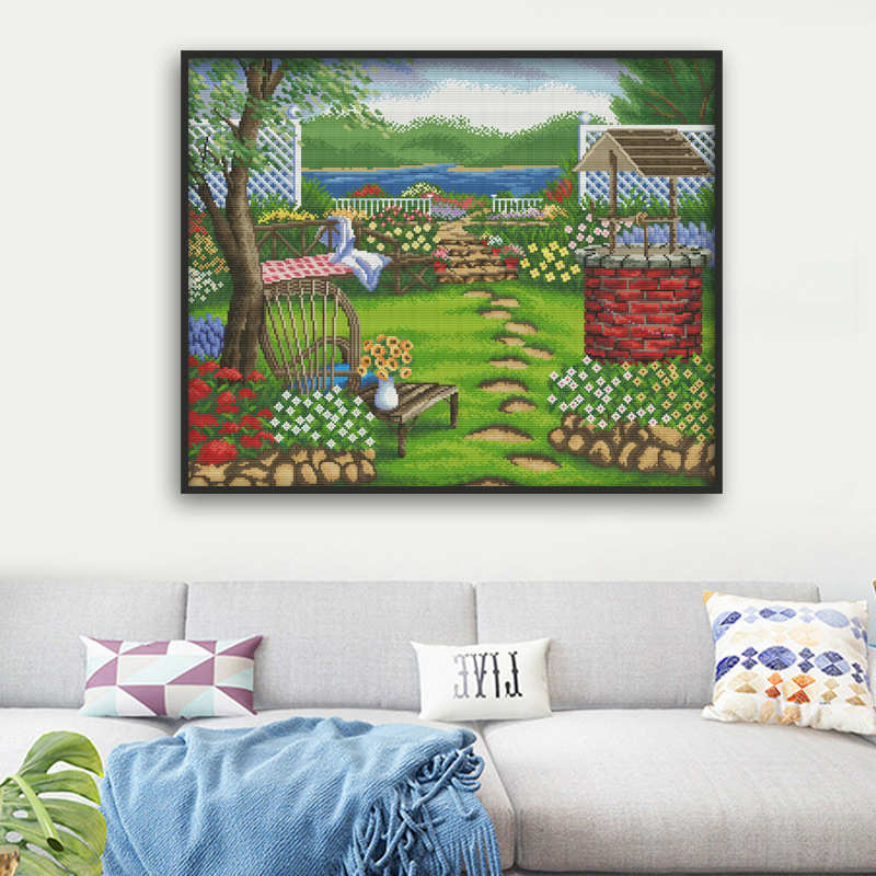 欢乐99新款十字绣 春意怏然客厅大幅风景系列diy材料厂家