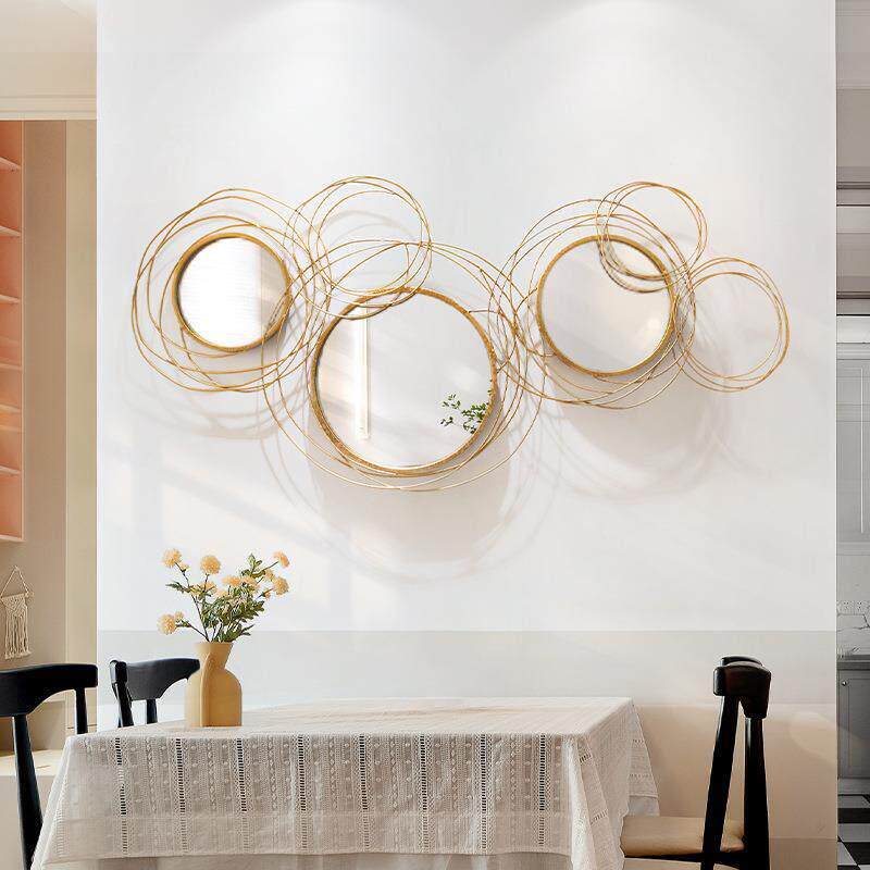 北欧轻奢墙面镜子挂件创意家居玄关壁饰餐厅电视沙发背景墙装饰品