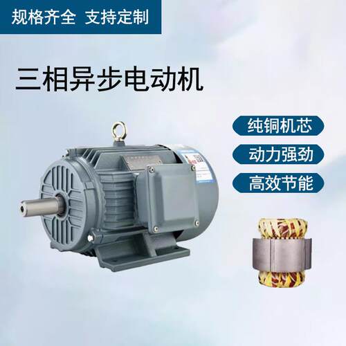 6极三相异步电动机YE3交流电机0.75w-250w国标全铜马达电机现货