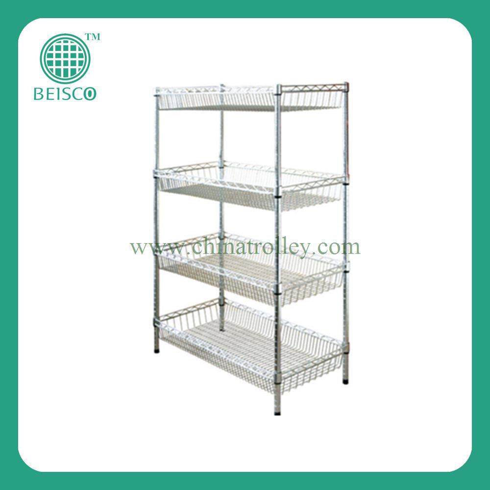 JS-WS10-ES供应家用仓储置物架镀铬置物架多层置物架