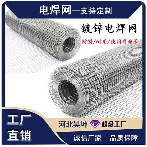 热镀锌铁丝网内外墙抹灰防裂铁丝网镀锌钢筋建筑网片圈地养殖