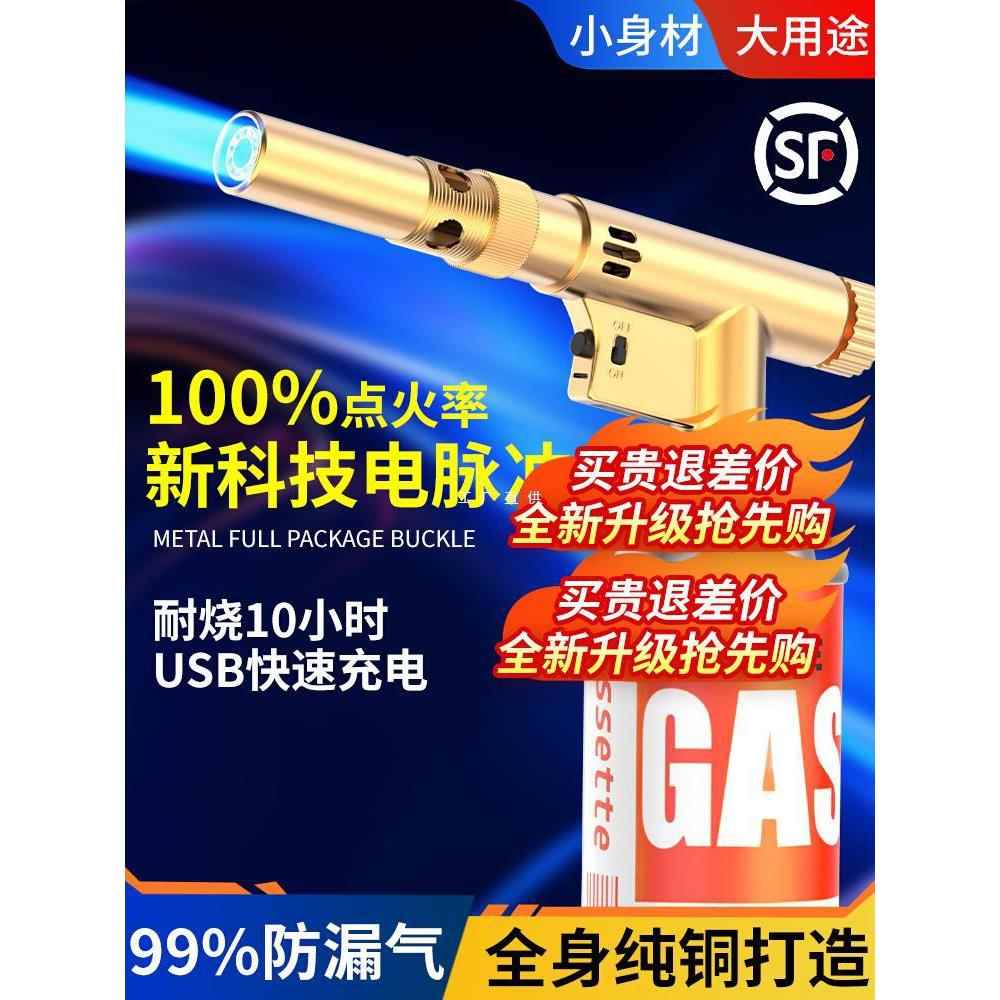 手持喷火烤枪电弧充电喷枪户外露营烧烤电子点火神器家用烘焙点火