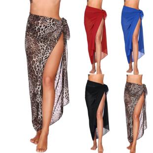 Women Chiffon Swimwear Pareo Scarf Beach ver Up Wrap Kaftan