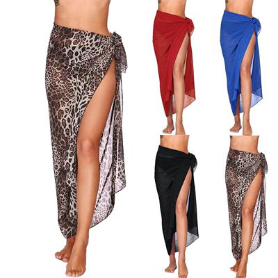Women Chiffon Swimwear Pareo Scarf Beach ver Up Wrap Kaftan