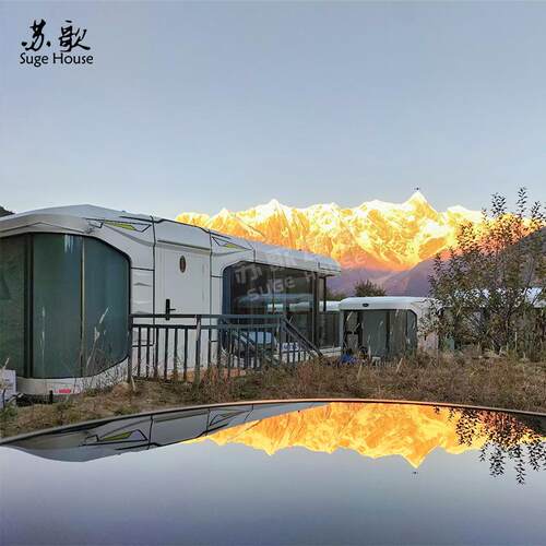 新型钢结构太空舱民宿 景区露营工业风民宿酒店阳光房设计施工