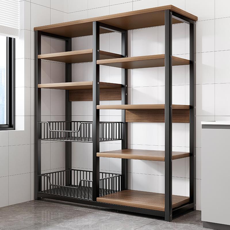 厨房多功能置物架落地多层果蔬菜架微波炉收纳层架家用简易杂物货