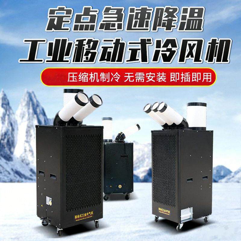 工业冷风机一匹移动空调降温免安装岗位设备可移动空调机房冷气机
