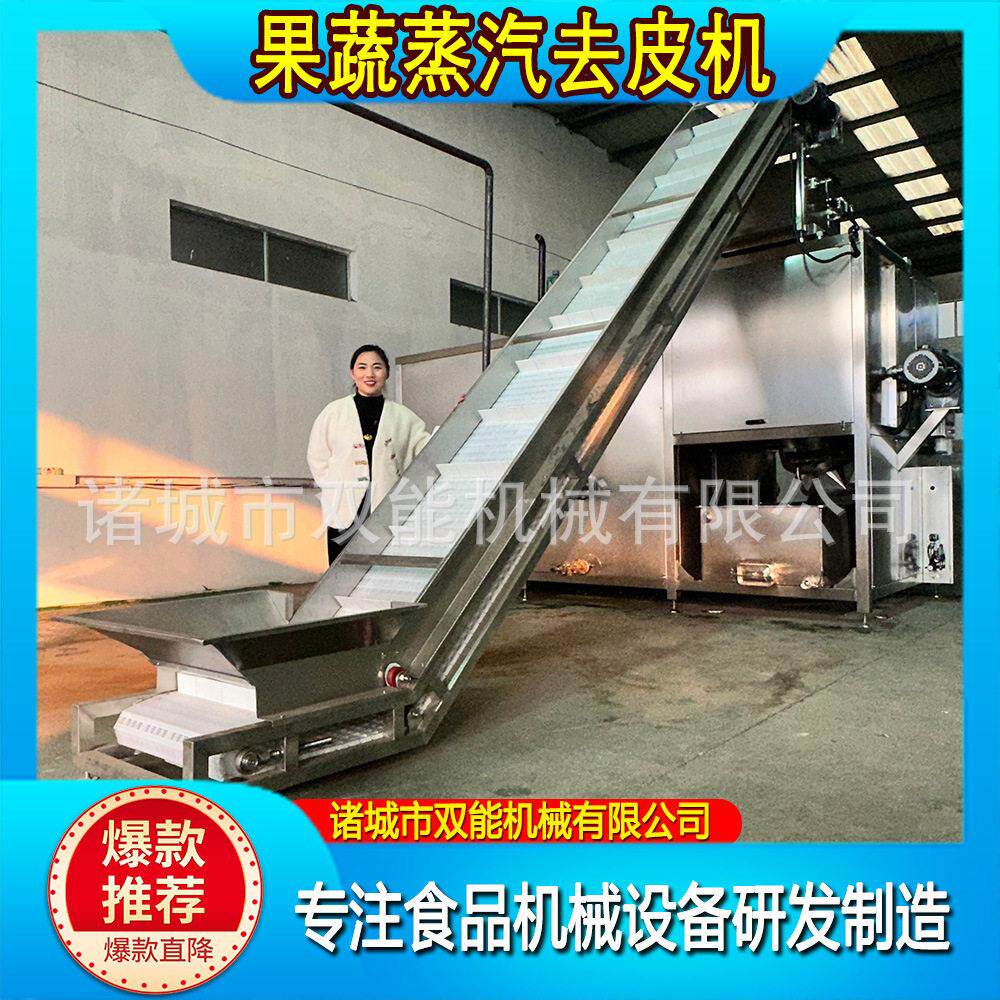 定制款西红柿蒸汽去皮机 圣女果适配 番茄酱加工成套核心去皮设备