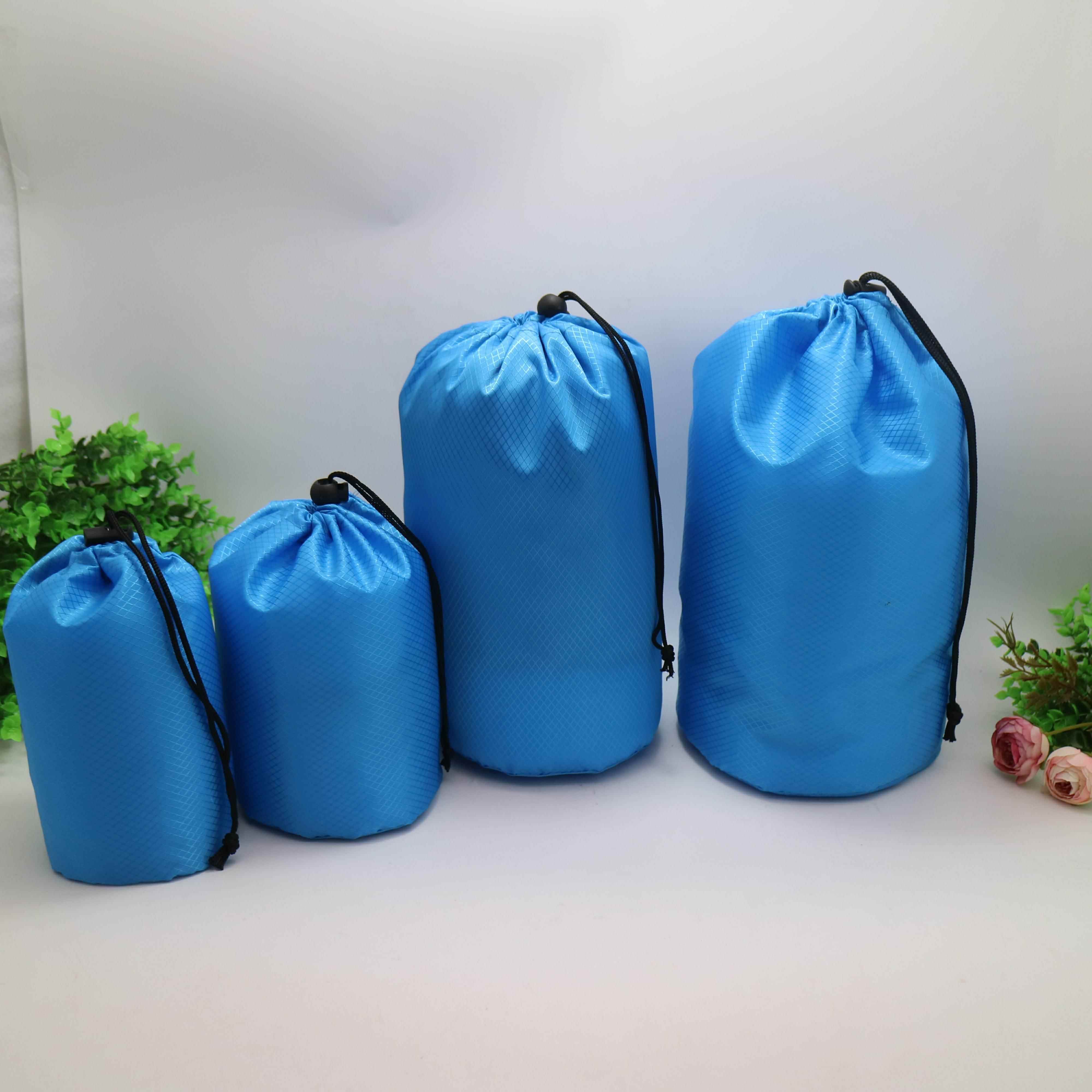 菱形格聚酯纤维收纳袋尼龙束口袋圆筒束口袋牛津布袋子现货可定制