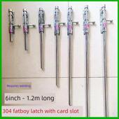 加厚304不锈钢闩锁无孔焊接防盗门闩锁门扣上下天地闩锁