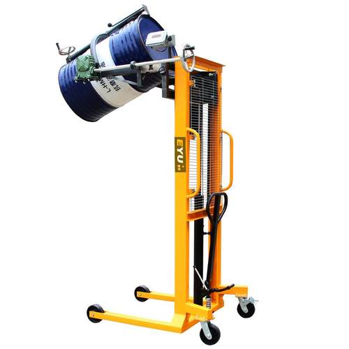 DA400B-1电子称翻转倒桶车可称重式200l油桶倒油手动倒料车帶磅秤