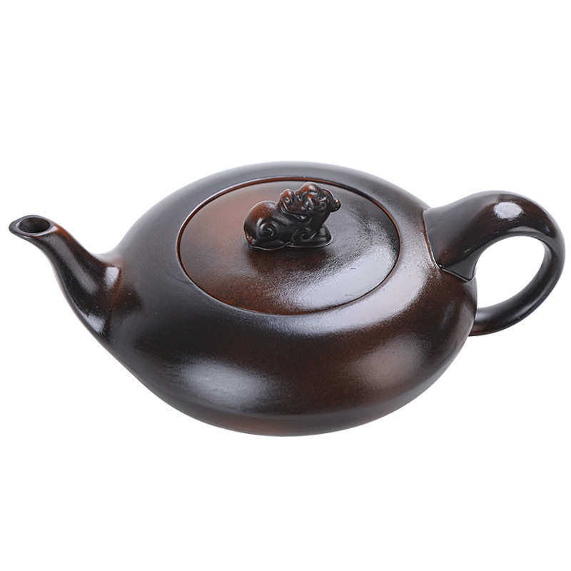 紫陶石飘茶壶大师级浮雕紫泥功夫茶具建水紫砂壶大容量带球孔过滤