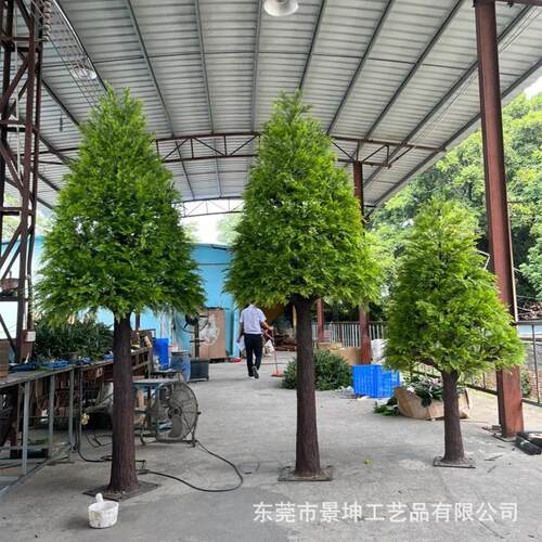 仿真水杉树松树室内外大型装饰景观树人造玻璃钢假树园林造景园艺
