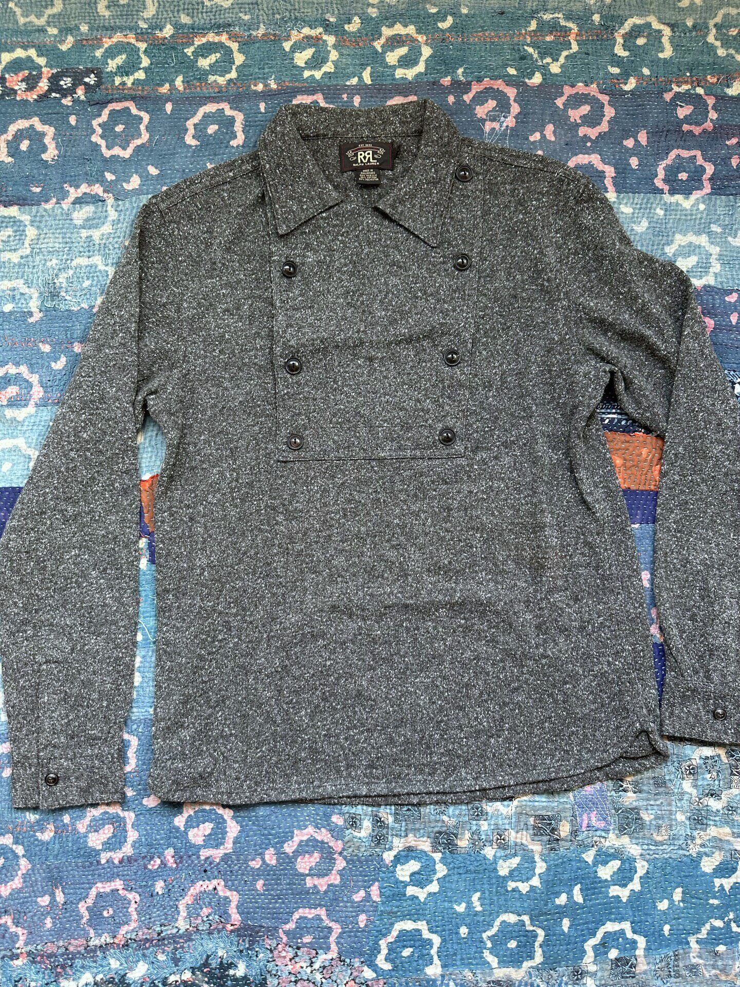 RRL Gray Long-Sleeve Cavalry Shirt