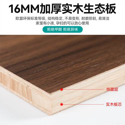 型衣YG-91E家用用卧室出租房现代简约组装经济实木生态板推拉柜门