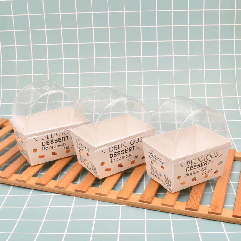 包邮厚蛋三明治包装盒子全麦吐司简餐便当纸盒白色透明盖子打包盒