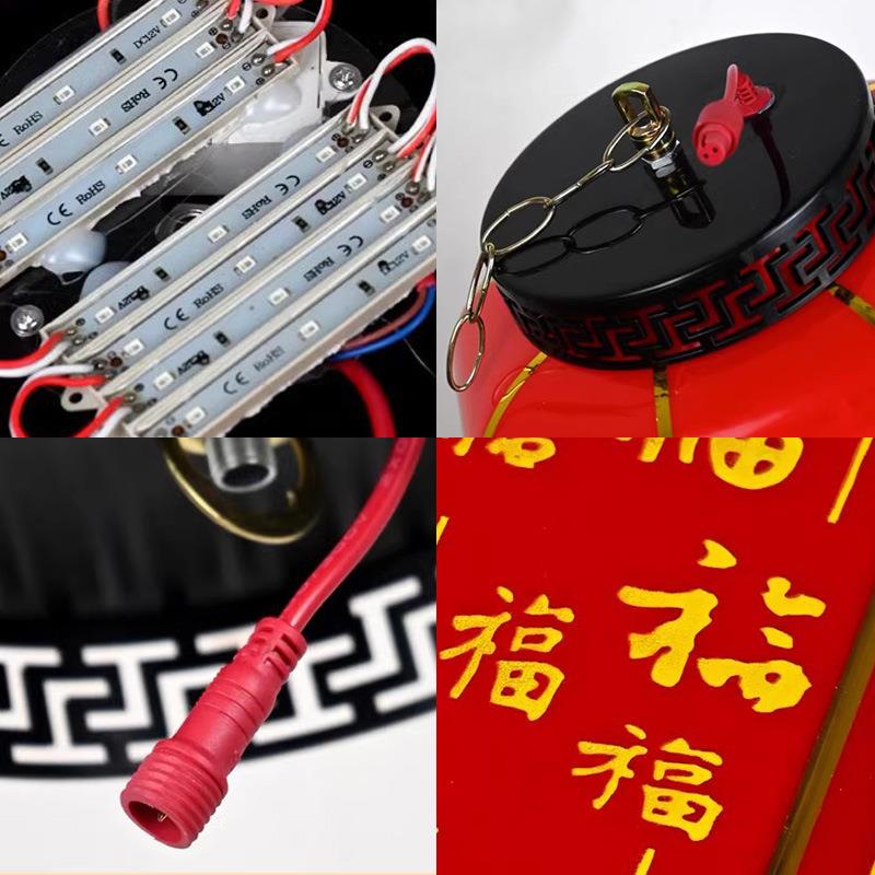 新中式户外防水仿古亚克力灯笼广告印字LED冬瓜酒店亮化灯笼