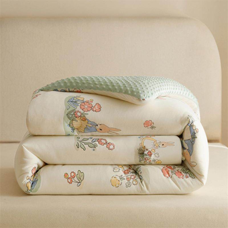 meitu新款被A类婴儿针织豆棉豆绒大豆纤被冬学生宿舍单双维人春秋