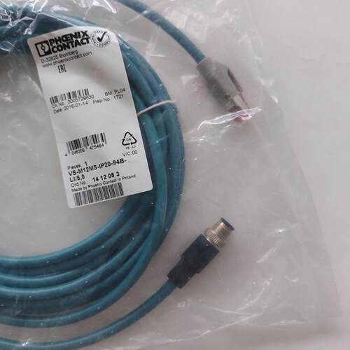 现货原装菲尼克斯网络电缆 VS-M12MS-IP20-94B-LI/5,0 1412053