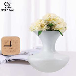 桌客厅风格饰品北欧家具陶瓷花瓶干花简约白色批发摆件花瓶搭百