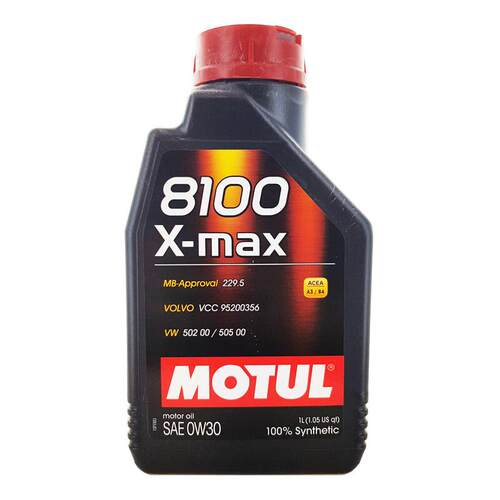 摩特(MOTUL) 全合成汽机油 8100 X-MAX 0W-30 SL 1L 欧洲进口