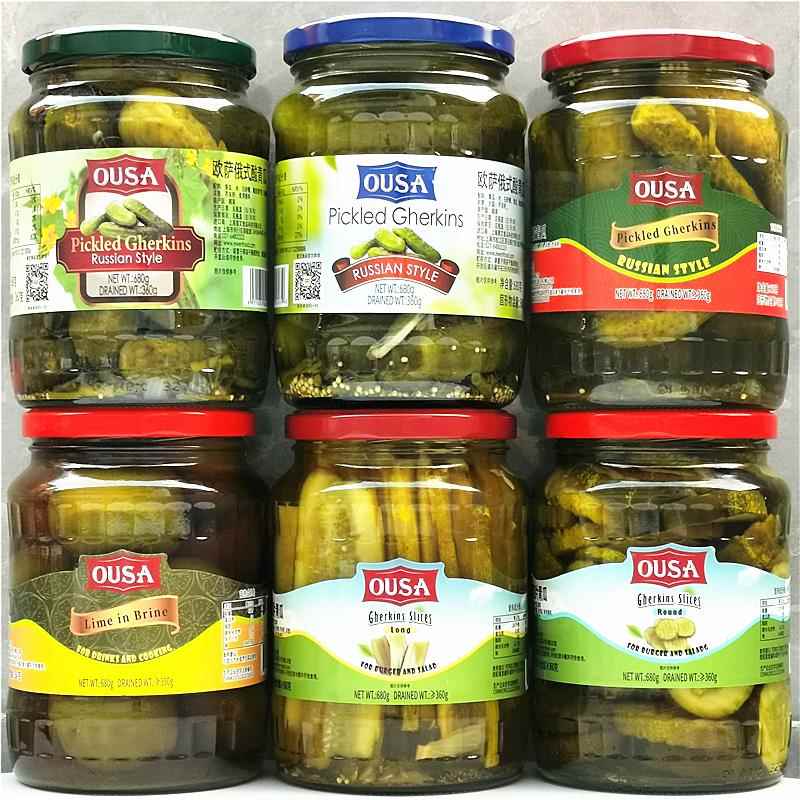 Ousa Pickled Russian Style 欧萨俄式酸青瓜咸柠檬开胃泡菜汉堡