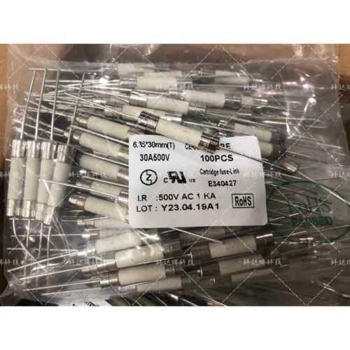 10A/15A/20A/25A/30A 500V 6*32mm陶瓷 新能源充电桩高压保险丝管