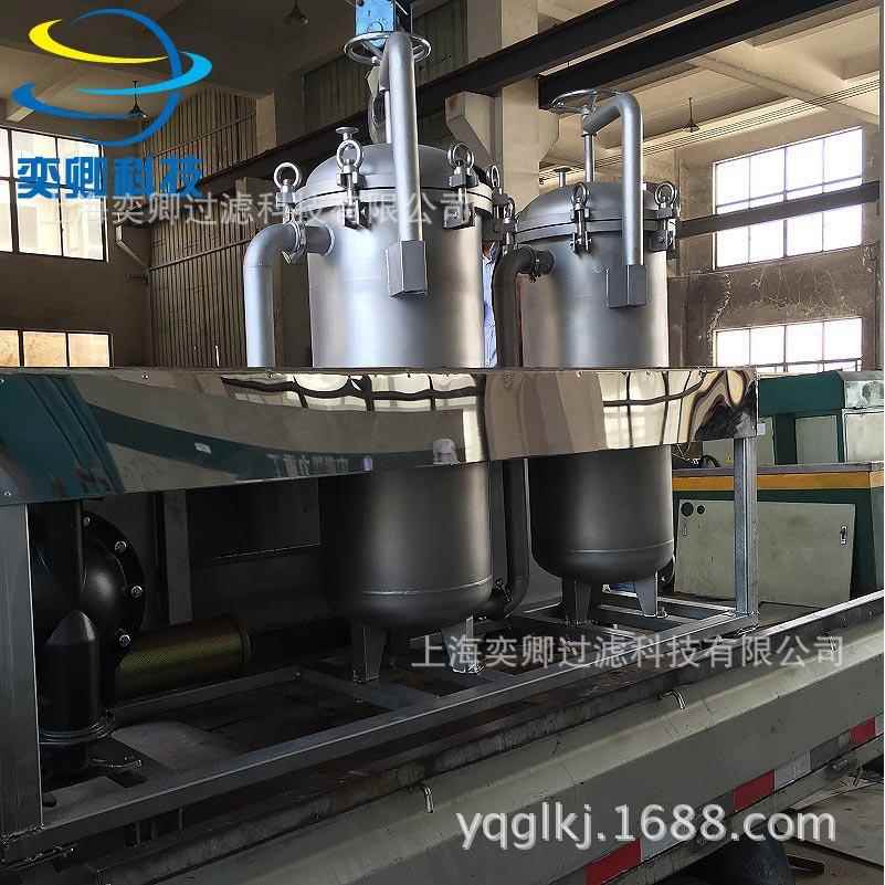 供应大流量多袋式过滤器双联多袋式过滤器带移动平台全不锈钢