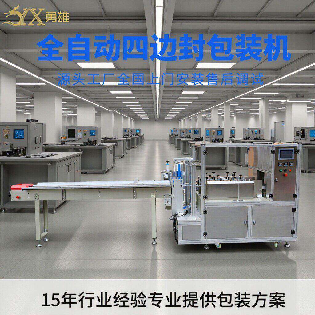 枕式四边封包装机全自动日用品四边封口机速度快智能机械设备厂家