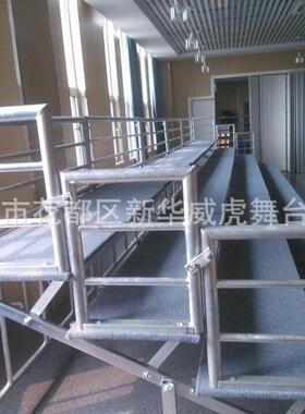 金四层合唱台，，木踏灰色地毯板合WEX唱架，铝合折叠合唱台合唱