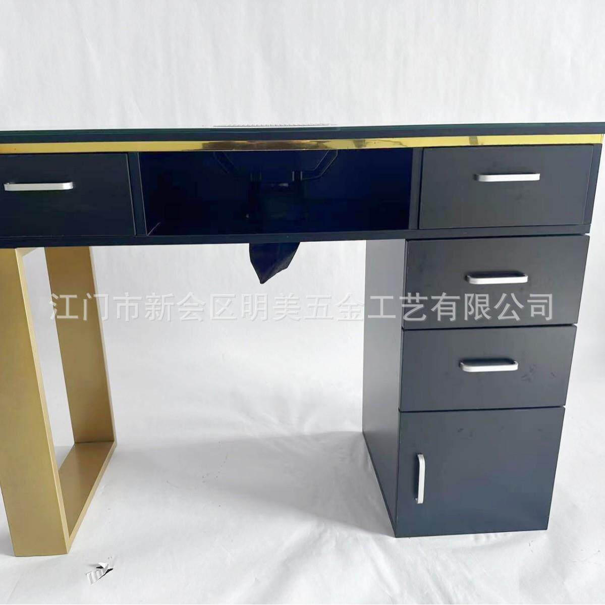 美甲桌铁艺修甲台带多层收纳柜经济型单人美甲工作台带吸尘器