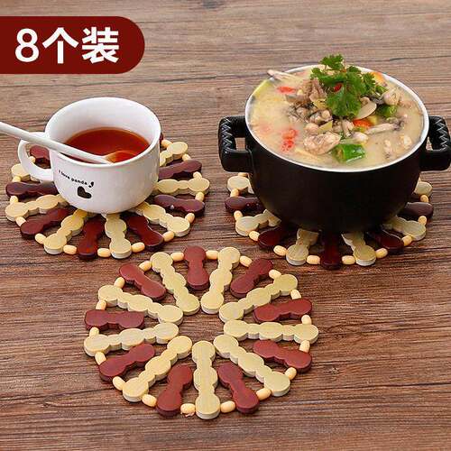 Bamboo heat-insulating mat for home use, designed to prevent