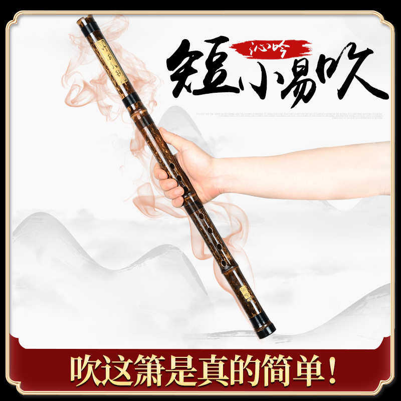 短萧乐器初学入门专业高档F紫竹洞箫笛八孔G调古风玉短箫随身小潇