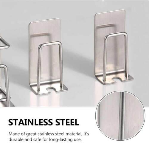 Stainless Steel Toothbrush Holder Wall Mounted Adhesive Toot