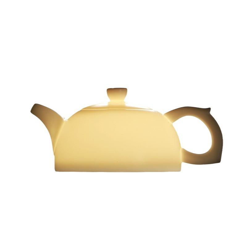 德化白瓷壶功夫茶具陶瓷茶壶玉瓷壶大号家用瓷壶小单壶泡茶器茶壶