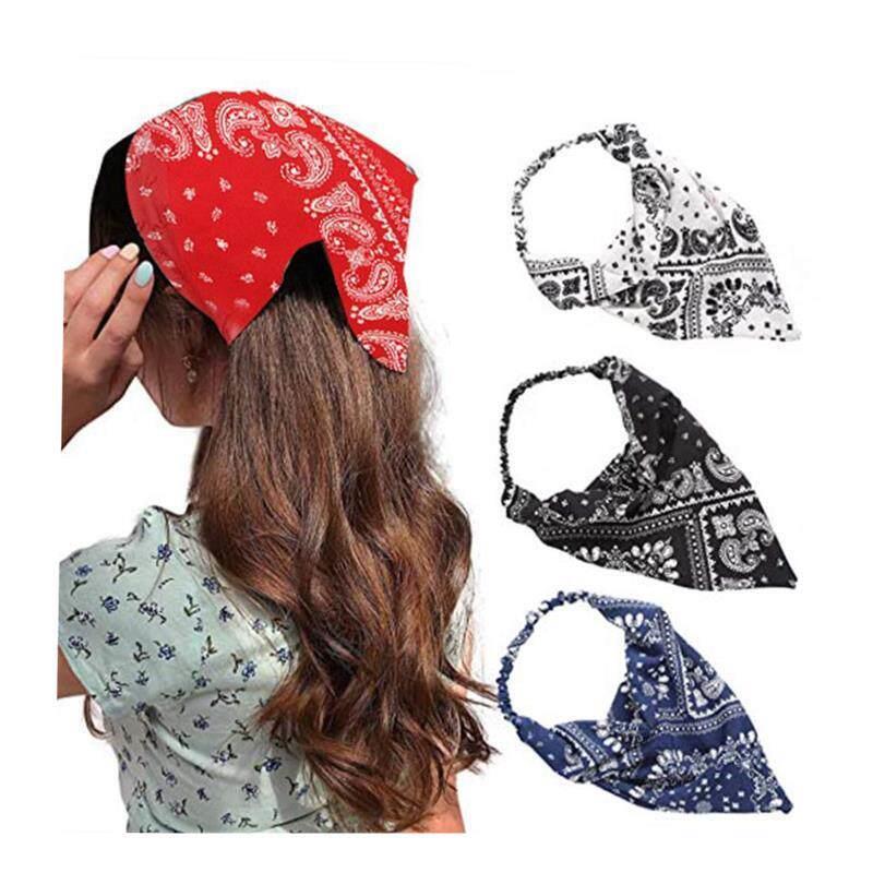 elasticity Scarf Headband women 三角弹性皮筋发带头巾女图片
