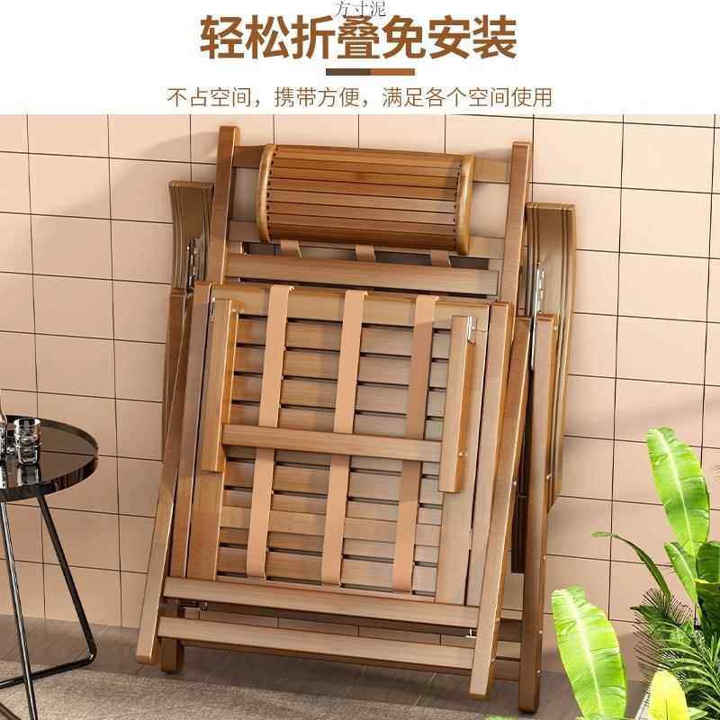 竹折椅叠躺椅懒折叠摇成摇躺椅夏天午58979休凉椅午睡人阳台人老