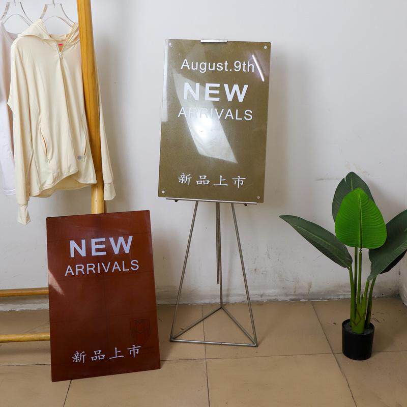 婚庆板挂画铁广告kt可架升降展示架支架迎宾立式铁架子商场三角艺