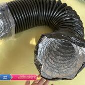 中央空调橡塑保温铝箔软管伸缩管风管通风橡塑风管钢丝保温管
